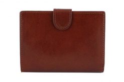 Portfel skórzany BARBERINI'S brązowy 8075-6. Brązowe portfele Barberinis, bez wzorów, ze skóry. Za 159.99 zł.