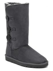 ISLAND BOOT Kozaki zimowe "Flora" w kolorze antracytowym rozmiar: 42. Czarne kozaki Island Boot, na zimę, bez wzorów, z materiału, eleganckie, bez obcasa, bez zapięcia. Za 148.96 zł.