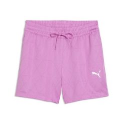 Damskie szorty z dżerseju 4" PUMA Sport z wysokim stanem PUMA. Czerwone szorty sportowe Puma, bez wzorów, z dżerseju, z podwyższonym stanem, do biegania. Za 179.00 zł.