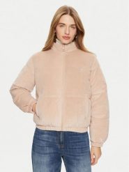 Guess Kurtka puchowa V4BL03 KBXI2 Beżowy Regular Fit. Brązowe kurtki Guess, xl, z aplikacjami, z puchu, bez kaptura. Za 399.99 zł.
