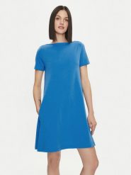 United Colors Of Benetton Sukienka codzienna 3Z1RDV01E Niebieski Regular Fit. Niebieskie sukienki United Colors Of Benetton, na co dzień, xxs, bez wzorów, z bawełny, bez kołnierzyka, bez ramiączek, proste. Za 99.99 zł.