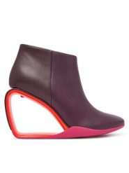 United Nude Botki Mobius Ankle Bootie Hi 1093799316 Fioletowy. Fioletowe botki United Nude, bez wzorów, ze skóry, bez obcasa, na koturnie, bez zapięcia. Za 1,689.00 zł.