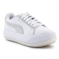 Buty Puma Suede Mayu Mix W 382581-05 białe. Białe buty treningowe bez wzorów, z gumy, bez zapięcia, puma suede. Za 613.11 zł.