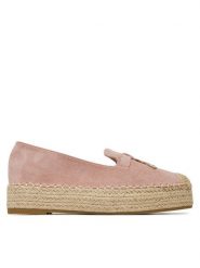 JENNY Espadryle WSS990-259 Różowy. Czerwone espadryle Jenny, bez wzorów, z materiału, bez obcasa. Za 99.99 zł.