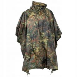 Peleryna turystyczna przeciwdeszczowa poncho 144x223cm. Brązowe kurtki przeciwdeszczowe MFH MAX FUCHS, uniwersalny, bez wzorów, bez kaptura, trekkingowe. Za 178.99 zł.