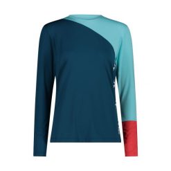 Damska koszulka z długim rękawem CMP. Niebieskie t-shirty sportowe CMP, xl, bez wzorów, z materiału, bez ramiączek, rowerowe. Za 212.00 zł.