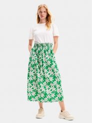 Desigual Sukienka letnia Marlon 24SWVW40 Zielony Regular Fit. Zielone sukienki Desigual, xs, bez wzorów, z bawełny, bez kołnierzyka, bez ramiączek. Za 289.99 zł.