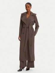 Bardot Trencz Kira Trench Coat 57053JB3 Brązowy Regular Fit. Brązowe płaszcze Bardot, bez wzorów, z syntetyku, bez kaptura. Za 639.99 zł.