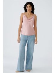 Oui Top w kolorze jasnoróżowym rozmiar: 42. Różowe topy Oui, bez wzorów, bez kołnierzyka, bez ramiączek. Za 86.99 zł.