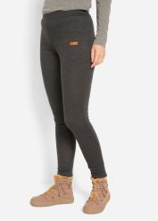 Legginsy na podszewce z polaru baranka. Szare legginsy bonprix, bez wzorów, z polaru. Za 97.99 zł.