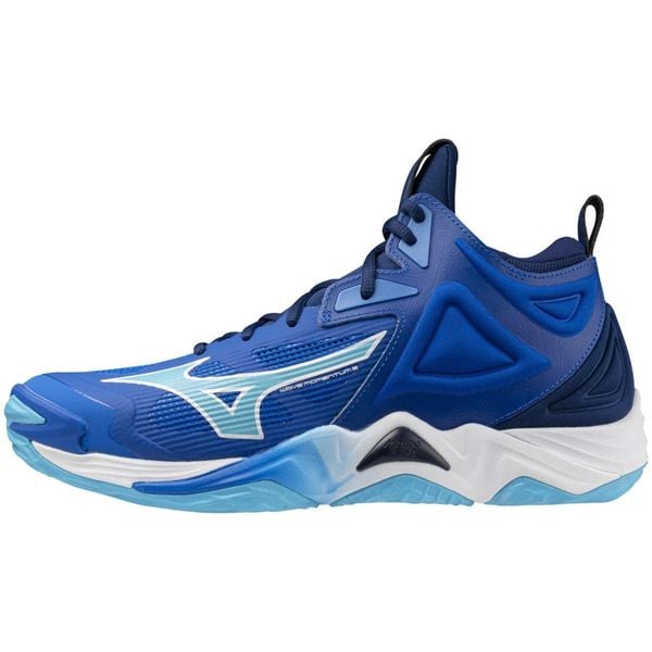 Buty halowe Mizuno Wave Momnetum Mid. Białe buty do biegania Mizuno, bez wzorów, bez zapięcia, do biegania, mizuno wave. Za 739.60 zł.