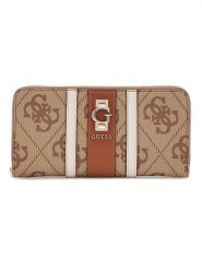 Guess Portfel w kolorze jasnobrązowo-beżowym - 14 x 9 x 3 cm rozmiar: onesize. Brązowe portfele Guess, z aplikacjami, z materiału. Za 173.99 zł.