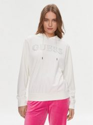 Guess Bluza Couture V4RQ25 KBXI2 Écru Regular Fit. Bluzy Guess, s, z aplikacjami, z syntetyku, bez kaptura. Za 199.99 zł.