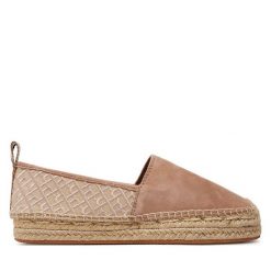 Espadryle BOSS. Brązowe espadryle Boss, bez wzorów, bez obcasa. Za 899.99 zł.