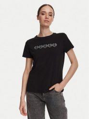 Guess T-Shirt V6YI08 K4689 Czarny Regular Fit. Czarne t-shirty Guess, xl, z aplikacjami, z bawełny, bez kołnierzyka, bez ramiączek. Za 174.99 zł.