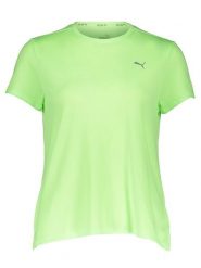 Puma Koszulka funkcyjna "Run Favorite Heather" w kolorze zielonym rozmiar: S. Zielone t-shirty sportowe Puma, s, bez wzorów, bez ramiączek, outdoorowe. Za 52.79 zł.