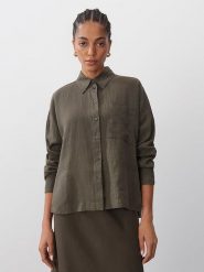 Someday Lniana koszula w kolorze khaki rozmiar: M. Brązowe koszule someday., m, bez wzorów, ze lnu, bez kołnierzyka, bez ramiączek. Za 242.13 zł.