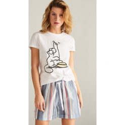 Piżama Simon's Cat - Biały. Piżamy marki Reserved. Za 59.99 zł.