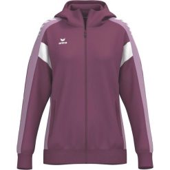 Bluza damska z kapturem Erima Celebrate 125 Training. Czerwone bluzy Erima, bez wzorów, z materiału, eleganckie, bez ramiączek, z kapturem. Za 214.40 zł.