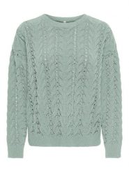 ONLY Sweter w kolorze zielonym rozmiar: L. Zielone swetry ONLY, l, bez wzorów, ze splotem, bez ramiączek. Za 134.95 zł.