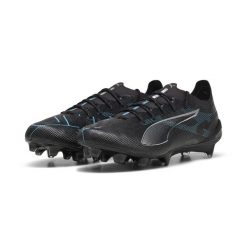 Buty piłkarskie ULTRA 5 ULTIMATE FG PUMA. Czarne buty do biegania Puma, bez wzorów, bez zapięcia, do biegania. W wyprzedaży za 699.00 zł.