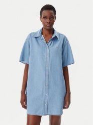 Tommy Jeans Sukienka jeansowa DW0DW20112 Niebieski Relaxed Fit. Niebieskie sukienki Tommy Jeans, xs, bez wzorów, z bawełny, bez kołnierzyka, bez ramiączek. Za 289.99 zł.