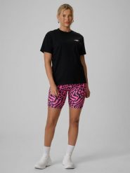4F Legginsy kolarki dzianinowe damskie - różowe XS. Czerwone legginsy 4f, bez wzorów, z dzianiny, sportowe. Za 79.99 zł.