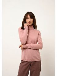 Just Cashmere Kaszmirowy golf "Ava" w kolorze jasnoróżowym rozmiar: XXL. Różowe swetry Just Cashmere, xxl, bez wzorów, z kaszmiru, bez ramiączek. Za 198.10 zł.
