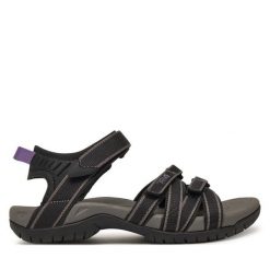 Sandały Teva. Czarne sandały Teva, bez wzorów, sportowe, bez obcasa, bez zapięcia. Za 239.99 zł.