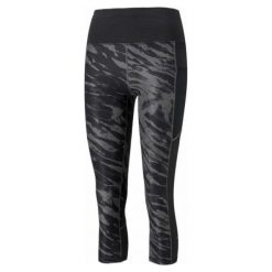 Legginsy Sportowe Damskie Puma Run 5K 3/4 W Czarny. Czarne legginsy Puma, bez wzorów. Za 303.00 zł.