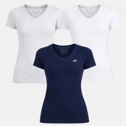 T-SHIRT DAMSKI 4F KOSZULKA SPORTOWA ZESTAW KOMPLET 3 SZTUKI XL F3307 SS26. T-shirty sportowe 4f, uniwersalny, bez wzorów, z bawełny, bez ramiączek, na fitness i siłownię. Za 119.97 zł.