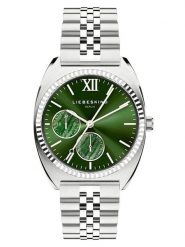 Liebeskind Chronograf w kolorze srebrno-ciemnozielonym rozmiar: onesize. Szare, analogowe zegarki Liebeskind, ze stali. Za 456.87 zł.