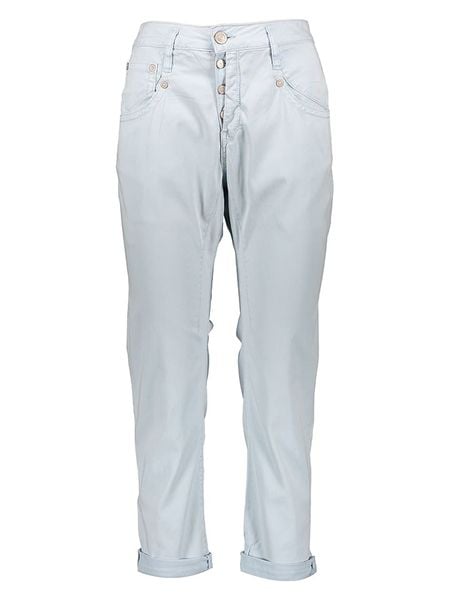 Herrlicher Spodnie w kolorze błękitnym rozmiar: W26. Niebieskie spodnie materiałowe Herrlicher, bez wzorów, z materiału, z podwyższonym stanem. Za 122.38 zł.