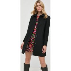 MAX&Co. płaszcz wełniany kolor czarny przejściowy. Czarne płaszcze MAX&Co., bez wzorów, z materiału, bez kaptura. Za 1,579.90 zł.