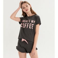 Dwuczęściowa piżama z napisem - Szary. Szare piżamy marki Sinsay, z napisami. Za 39.99 zł.