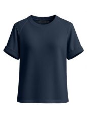 Granatowa bluzka z modalem TM-ELI. Bluzki Volcano, uniwersalny, bez wzorów, z elastanu, wizytowe, bez kołnierzyka, bez ramiączek. Za 79.99 zł.