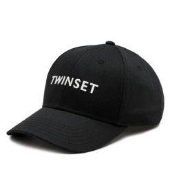 Czapka z daszkiem TWINSET. Czarne czapki z daszkiem Twinset, bez wzorów. Za 459.99 zł.