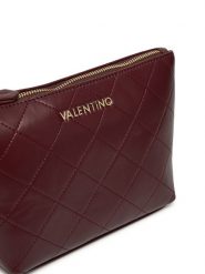 Valentino Kosmetyczka Nur Re VBE8G9513 Bordowy. Czerwone torebki klasyczne Valentino, bez wzorów, ze skóry, bez dodatków. Za 159.99 zł.