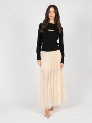 Patrizia Pepe Spódnica | 8G0263/J014 | Kobieta | Kremowy. Białe spódnice Patrizia Pepe, na co dzień, bez wzorów, z poliesteru, eleganckie, maxi, dopasowane. W wyprzedaży za 479.00 zł.