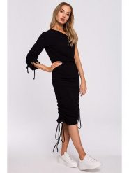 Made of emotion Sukienka w kolorze czarnym rozmiar: XL. Czarne sukienki Made Of Emotion, xl, bez wzorów, bez kołnierzyka, bez ramiączek, midi. Za 155.95 zł.