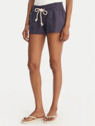 Roxy Szorty materiałowe Oceanside ARJNS03007 Granatowy Regular Fit. Niebieskie szorty Roxy, bez wzorów, ze lnu. Za 169.99 zł.