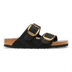 BIRKENSTOCK Arizona BB SYN Python Black Klapki damskie. Czarne klapki Birkenstock, bez wzorów, z jeansu, eleganckie, bez obcasa, bez zapięcia. Za 469.99 zł.