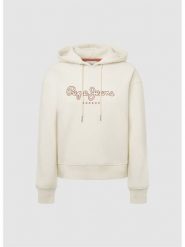 Pepe Jeans Bluza w kolorze kremowym rozmiar: L. Brązowe bluzy z kapturem Pepe Jeans, l, bez wzorów, z bawełny, z kapturem. Za 184.46 zł.