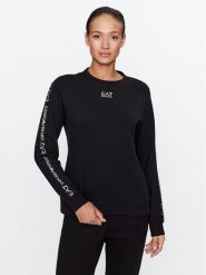 EA7 Emporio Armani Bluza 6RTM09 TJPLZ 0200 Czarny Regular Fit. Czarne bluzy EA7 Emporio Armani, m, bez wzorów, z bawełny, bez kaptura. Za 339.99 zł.