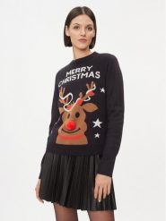 ONLY Sweter 15302956 Granatowy Regular Fit. Niebieskie swetry ONLY, xs, bez wzorów, z syntetyku, bez ramiączek. Za 129.99 zł.