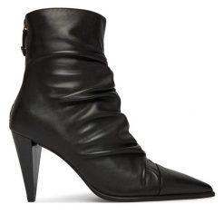 Botki PINKO. Czarne botki Pinko, bez wzorów, bez obcasa, na słupku, bez zapięcia. Za 1,399.00 zł.