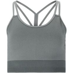 Biustonosz dla kobiet Athlecia Powerfull. Szare biustonosze sportowe Athlecia, bez wzorów. Za 162.00 zł.