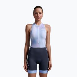 Kombinezon triathlonowy damski 2XU Core. Niebieskie kombinezony 2XU, xl, bez wzorów, z elastanu, bez kołnierzyka, bez ramiączek. Za 639.99 zł.