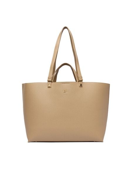 GINO ROSSI Torebka EO-LX10226 Beżowy. Brązowe shopper bag Gino Rossi, bez wzorów, z materiału, bez dodatków. Za 203.99 zł.