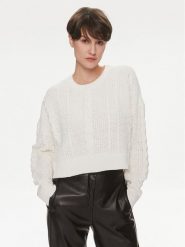 ONLY Sweter Malena 15309262 Biały Regular Fit. Białe swetry ONLY, l, bez wzorów, z syntetyku, bez ramiączek. Za 79.99 zł.